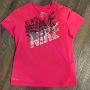 Girls hot pink Nike Dri-fit shirt